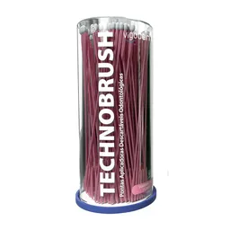 Pincel Aplicador Technobrush Fino Rosa Com 100 - Vigodent