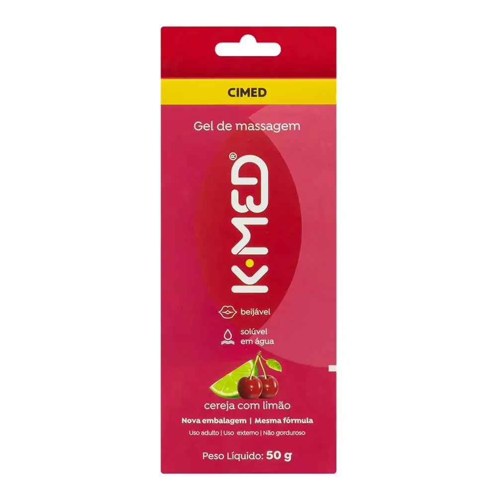 Gel Lubrificante K-Med Adulto para Massagem Cereja com Limão 50g