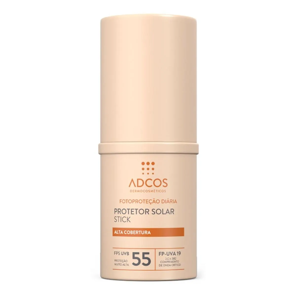 Protetor Solar Facial Adcos FPS 55 Base Beige 12g Stick