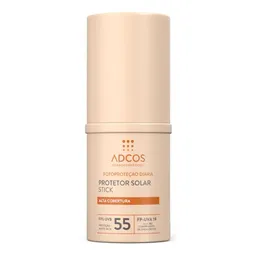 Protetor Solar Facial Adcos FPS 55 Base Beige 12g Stick