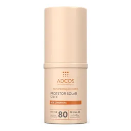Protetor Solar Facial Adcos FPS 80 Alta Cobertura Beige 12g Stick