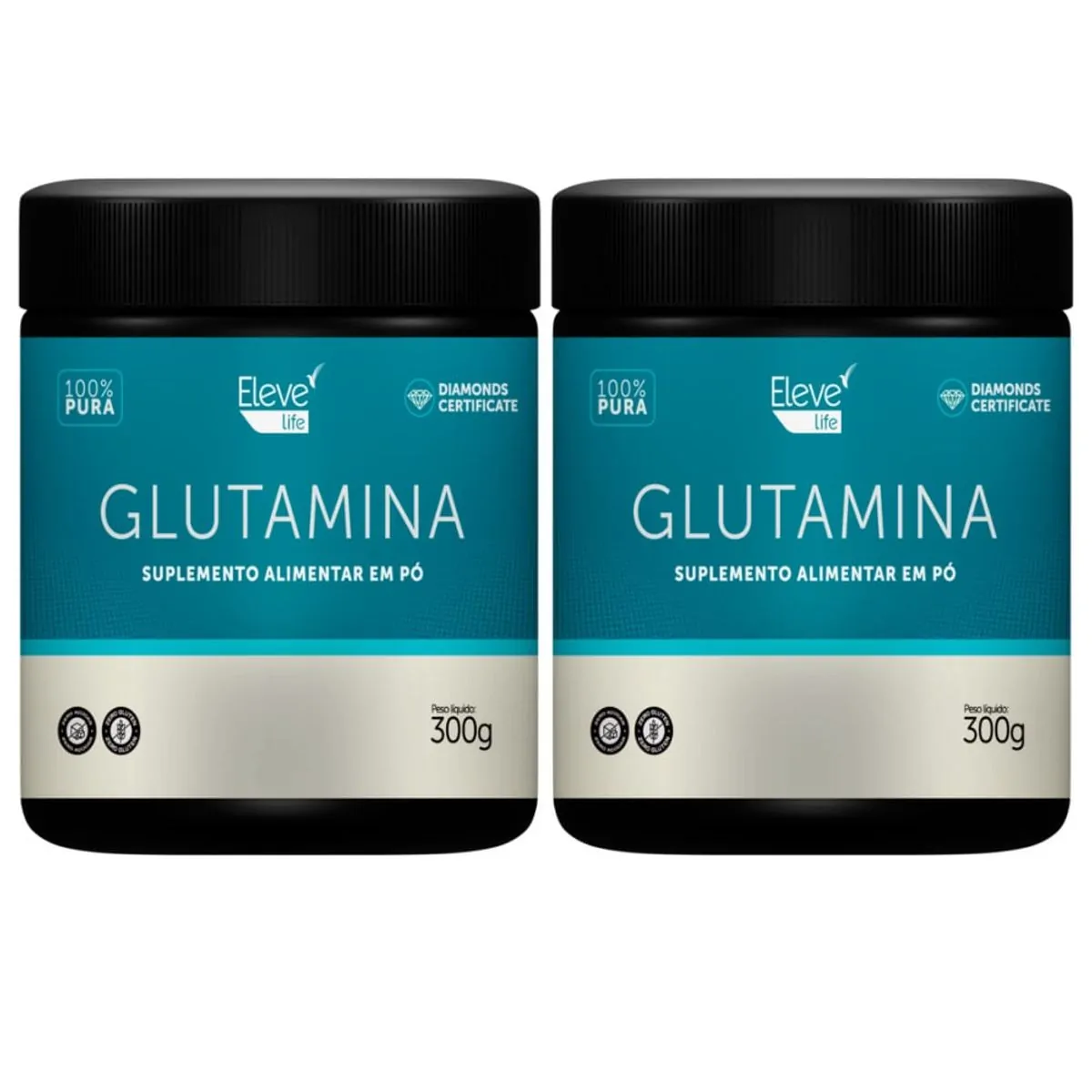 Glutamina - imunidade, recuperação muscular e saúde intestinal - 300g - 2 unidades + E-book