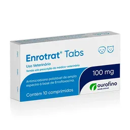 Enrotrat Tabs Ourofino 10 Comprimidos - Enrotrat Tabs Ourofino 100Mg 10 Comprimidos