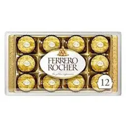 Bombom com recheio cremoso de avelã caixa com 12 unidades de 12,5g - Ferrero Rocher