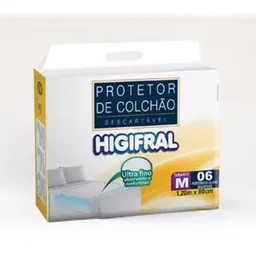 Lençol Protetor de Colchão Descartável - Higifral - Médio - 1,20m x 80cm