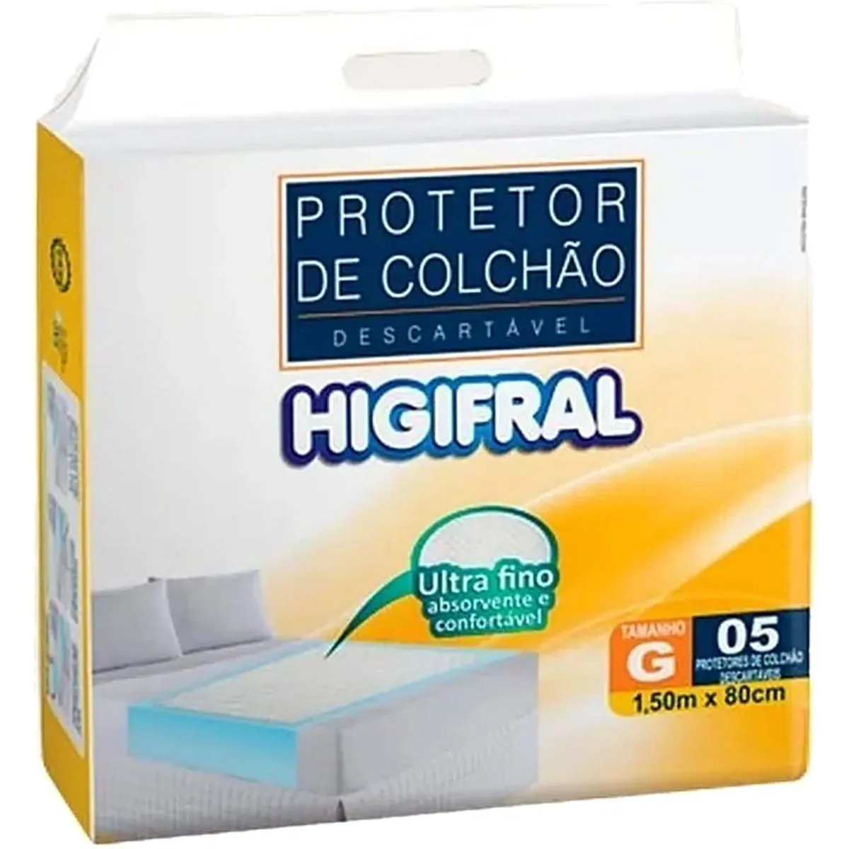 Lençol Protetor de Colchão Descartável - Higifral - Grande - 1,50m x 80cm