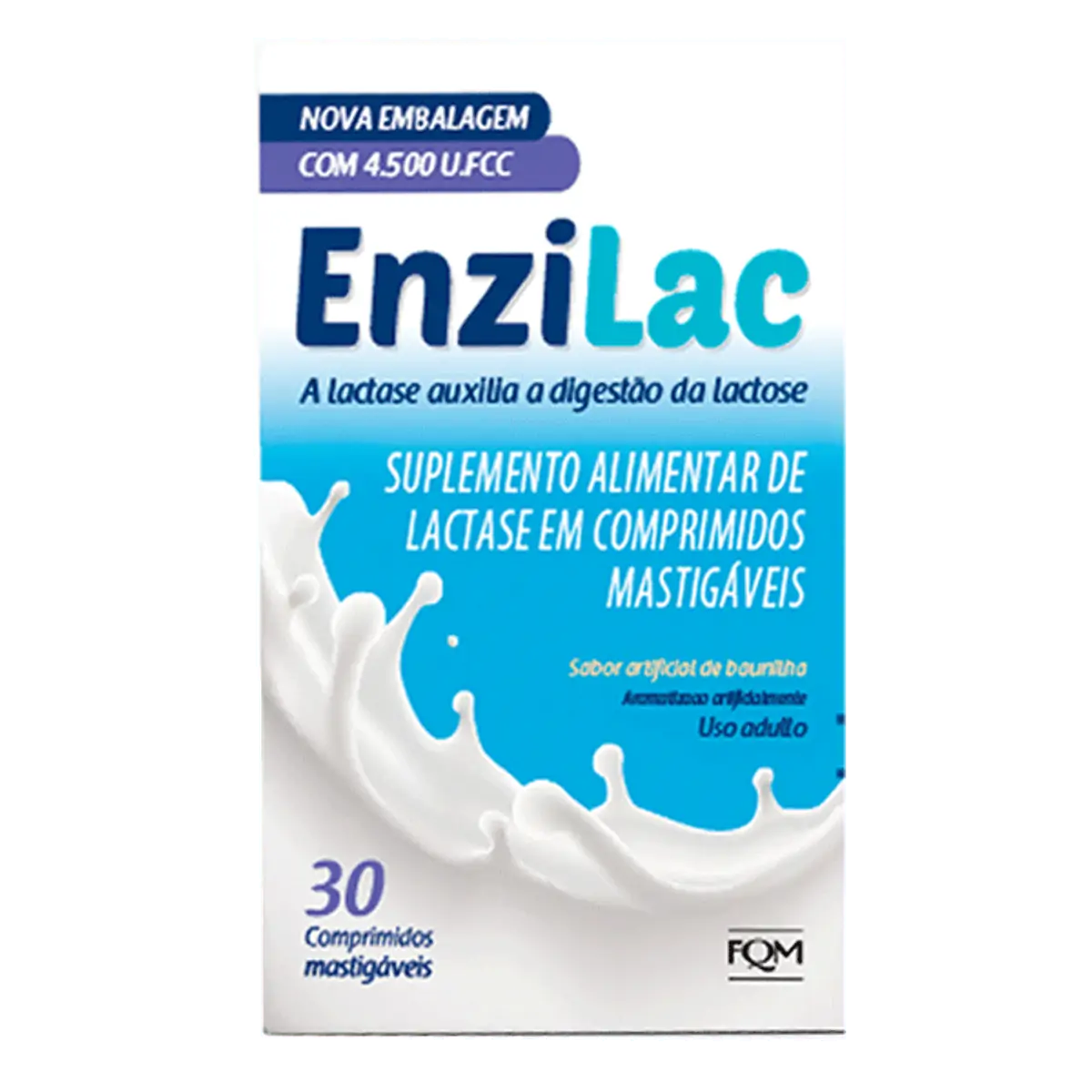 Enzilac 4.500FCC FQM 30 Comprimidos Mastigáveis