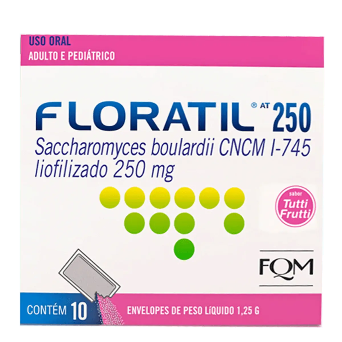 Probiótico Floratil AT 250mg FQM 10 Sachês