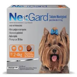 NexGard 11,3 mg - Cães de 2 a 4 Kg cx com 3 tabletes - NexGard 11,3 mg - Cães de 2 a 4 Kg cx com 3 t