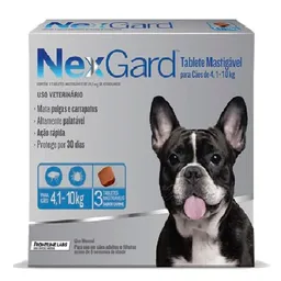 Nexgard 28,3 Mg - Cães De 4,1 A 10 Kg - 3 Tabletes