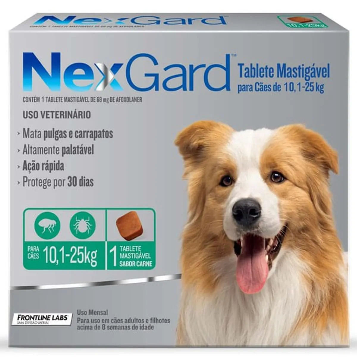 NexGard  68 mg Cães de 10,1 a 25 Kg cx com 1 tablete