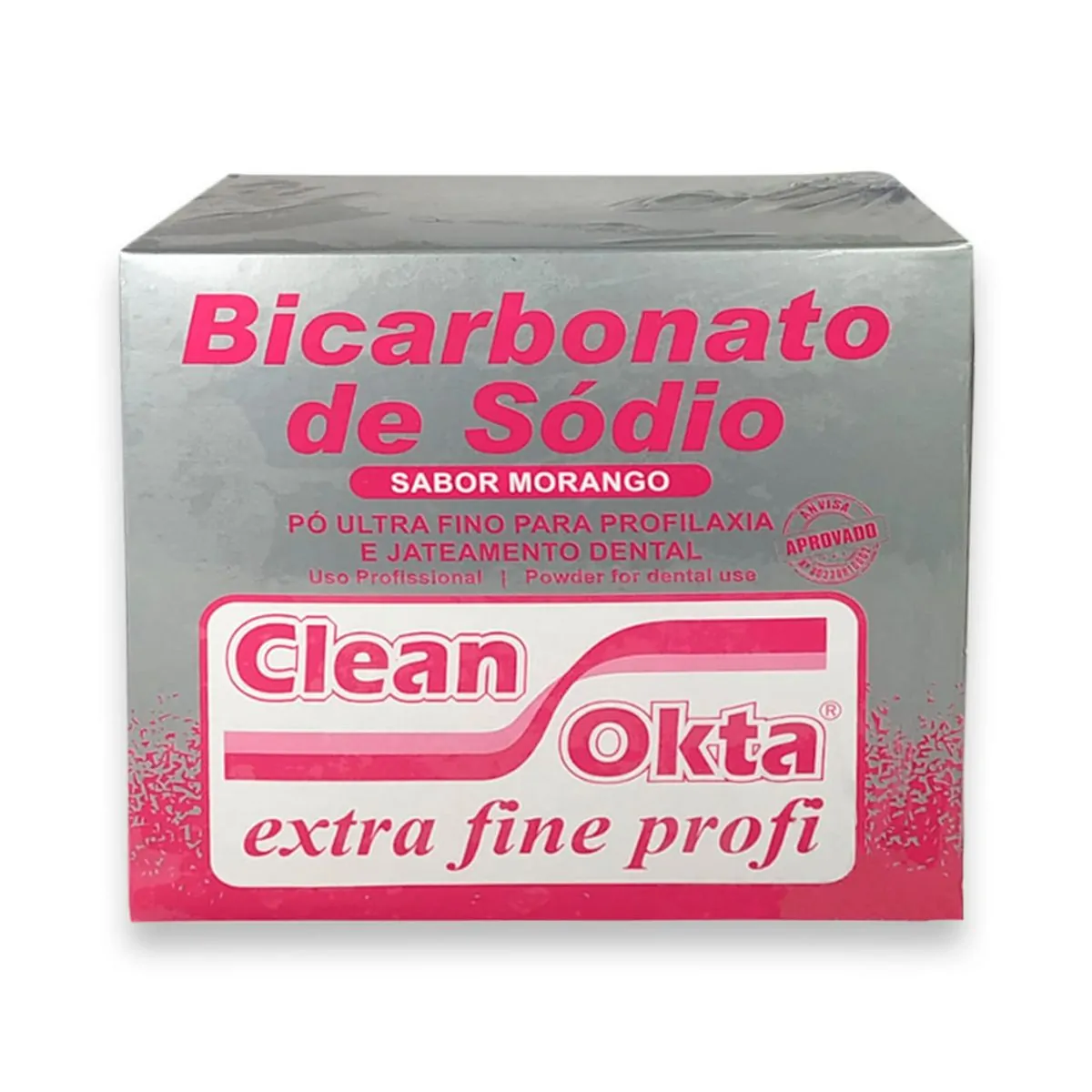 Bicarbonato de Sódio Clean Okta Sabor Morango com 15 Saches de 40g - DCMA