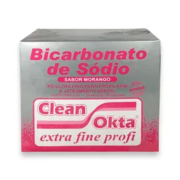 Bicarbonato de Sódio Clean Okta Sabor Morango com 15 Saches de 40g - DCMA