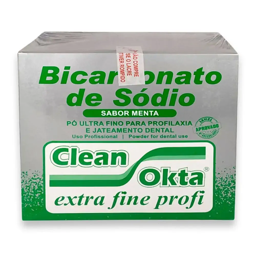 Bicarbonato de Sódio Clean Okta Sabor Menta com 15 Sachês de 40g - DCMA
