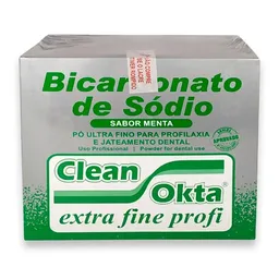 Bicarbonato de Sódio Clean Okta Sabor Menta com 15 Sachês de 40g - DCMA