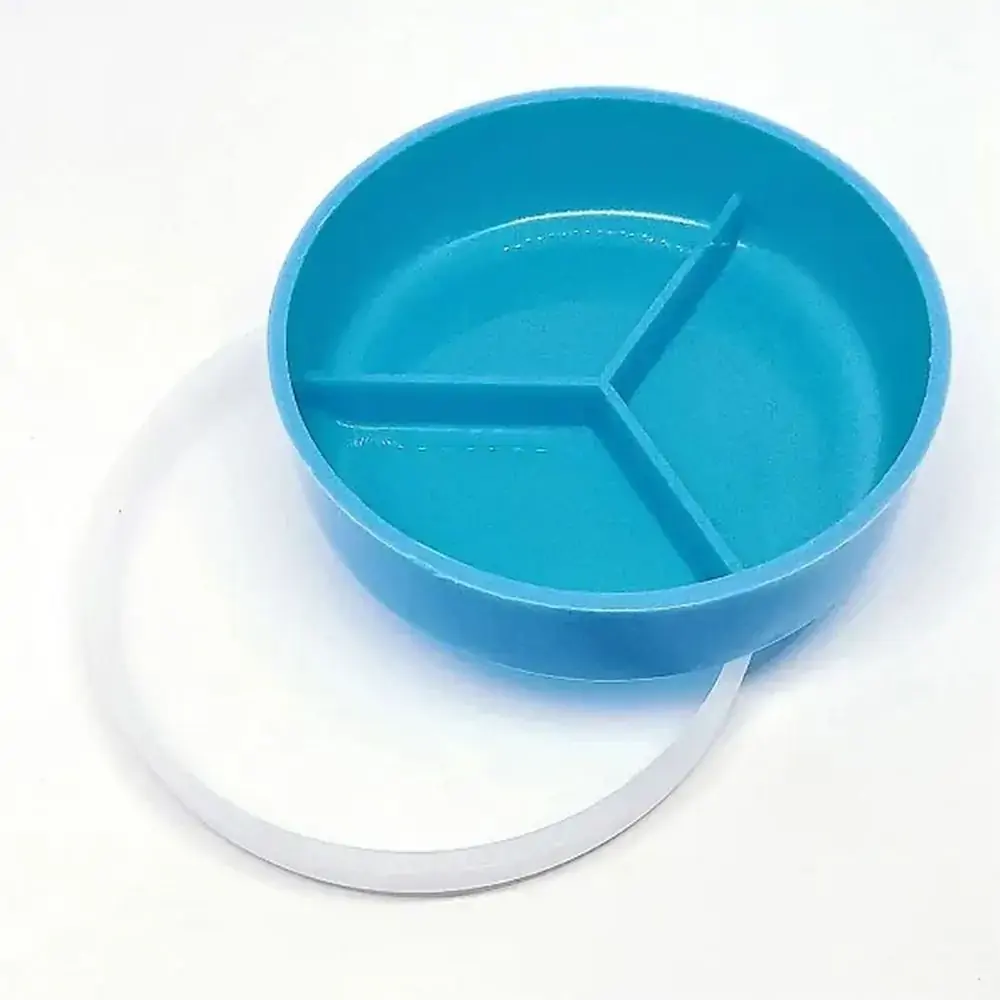 Capsula de Petry Plástica Azul 3 Divisões - Jon