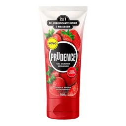 Gel Lubrificante Prudence Íntimo e Massagem Morango 100g