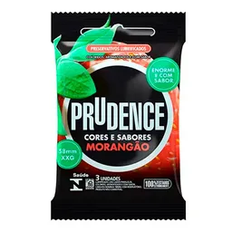 Preservativo Prudence Morangão Com 3 Unidades