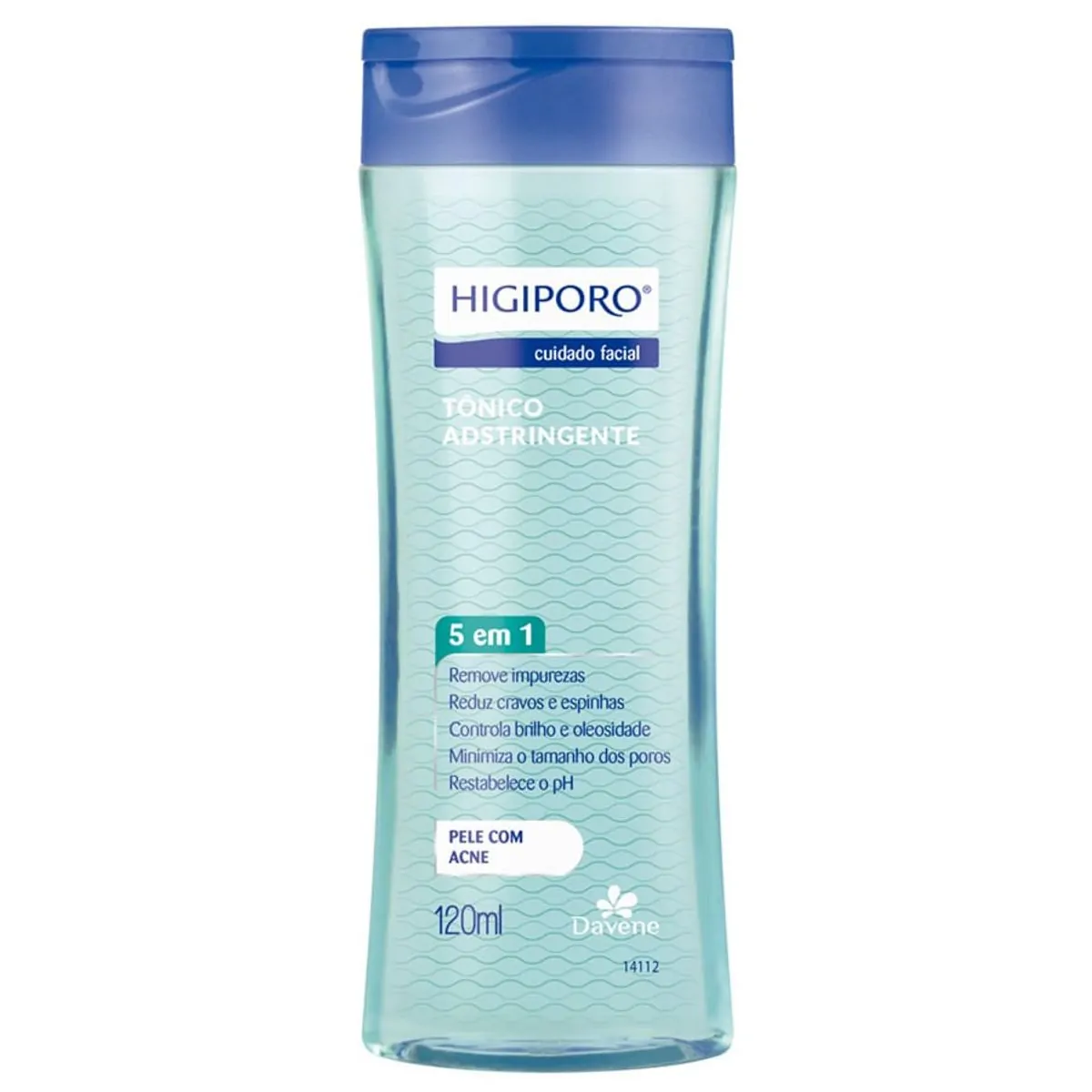 Tônico Adstringente Pele com Acne Higiporo 120ml - Davene - Tônico Adstringente Pele Com Acne Higipo