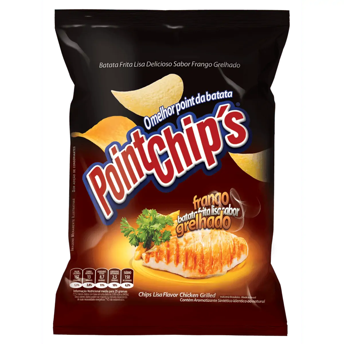 Batata Lisa sabor Frango Grelhado com 40g - Point Chips