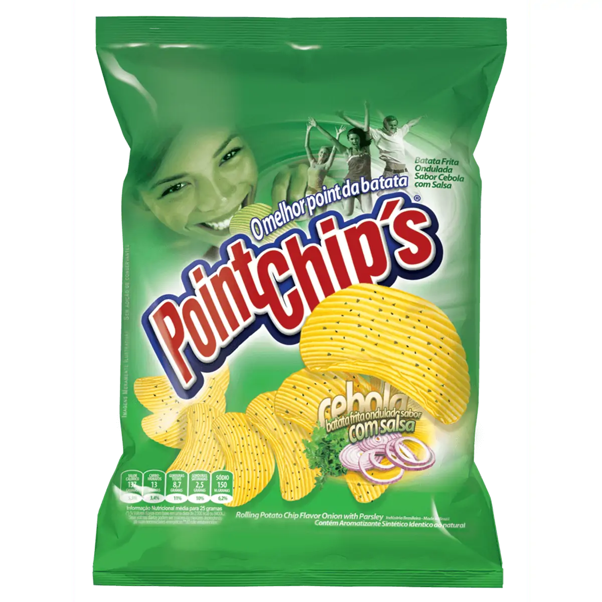 Batata Ondulada sabor Cebola com 40g - Point Chips