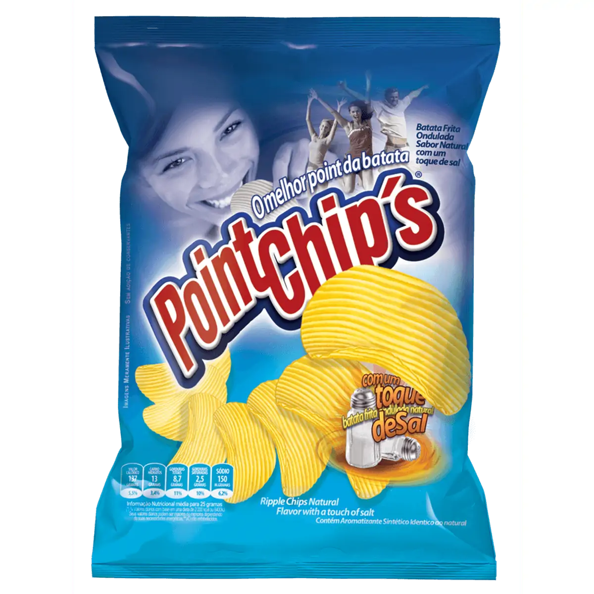 Batata Ondulada sabor Natural com 40g - Point Chips