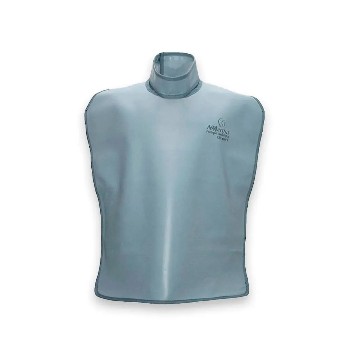 Avental de Borracha Plumbífero Infantil 60x50 0,25mm Pb Cinza com Protetor - N Martins