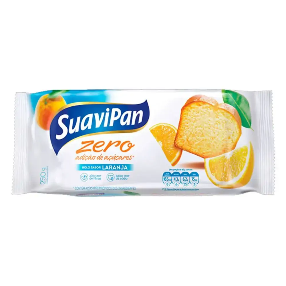 Bolo Zero sabor Laranja 250g - SuaviPan