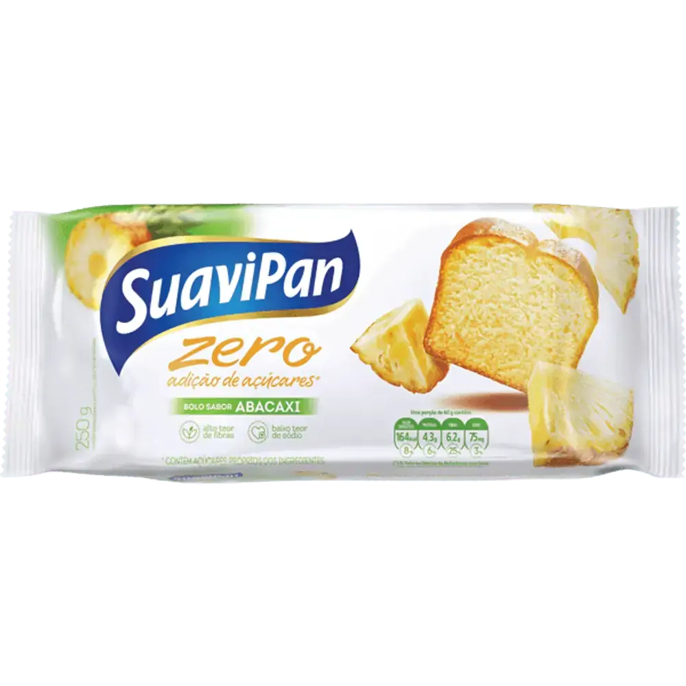 Bolo Zero sabor Abacaxi com 250g - SuaviPan