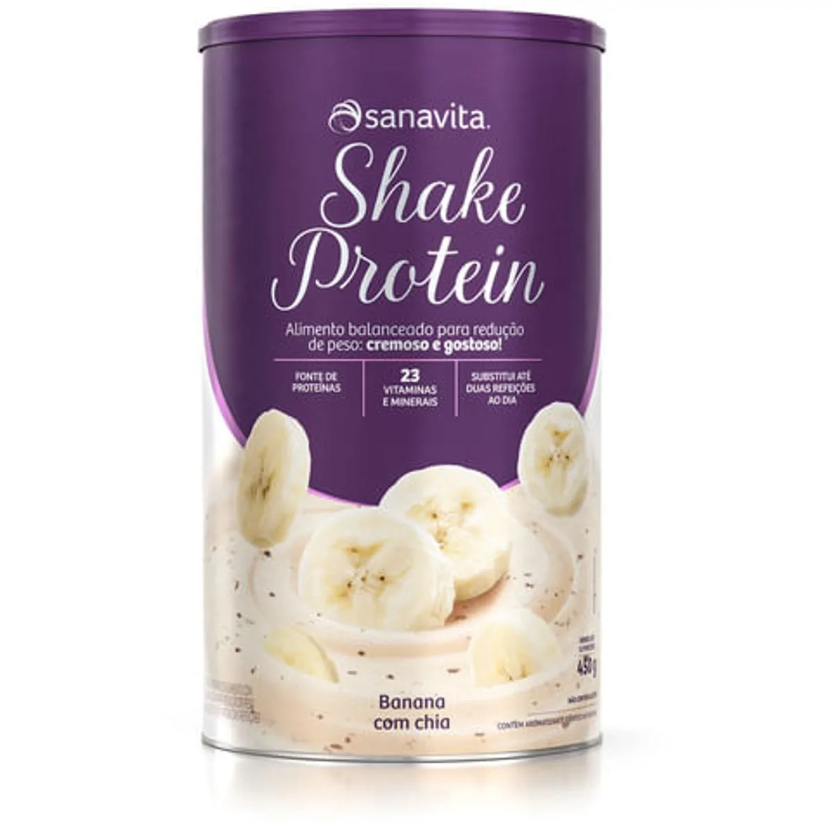 Shake Protein Banana com chia 450g Sanavita