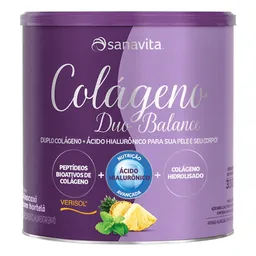 Colágeno Verisol Sabor Abacaxi Com Hortelã Sanavita + Ácido Hialurônico 330g