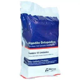 Atadura De Algodão Ortopédico Neve - 8Cm X 1.0M - 12 Unidades