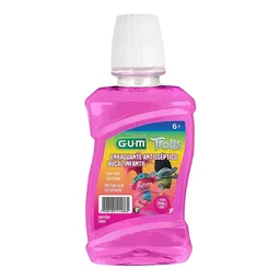 Enxaguante Bucal Infantil Gum Antisséptico Zero Álcool Sabor Bubble Gum 250ml
