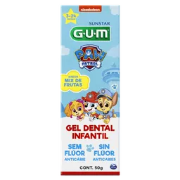 Pasta de Dente Gel Infantil Gum Paw Patrol Mix de Frutas 50g