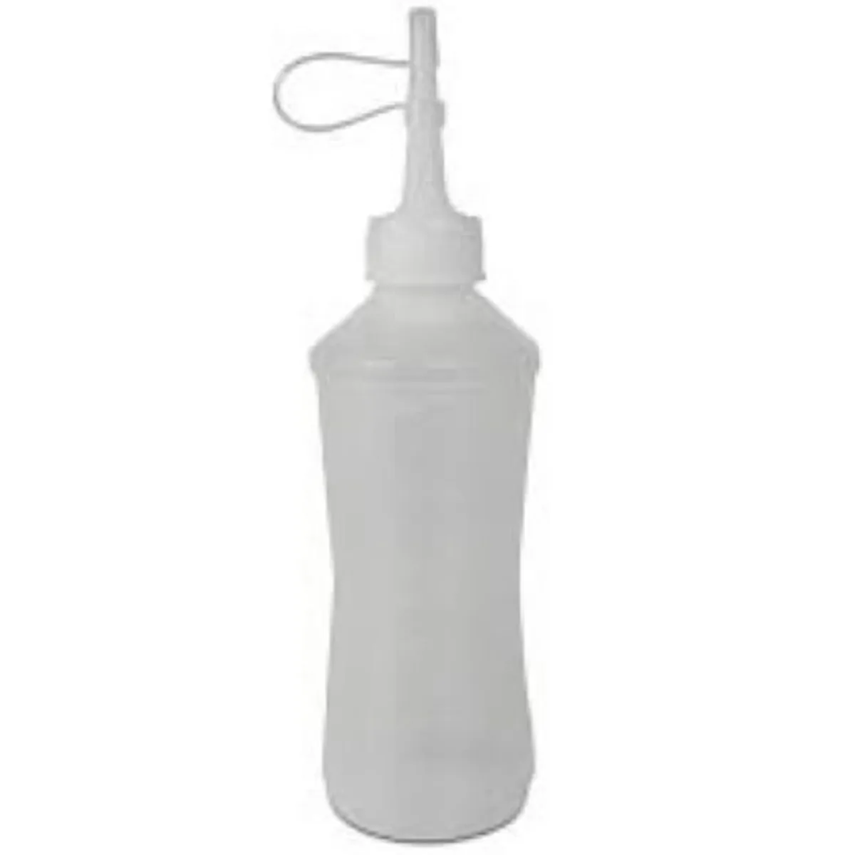 Almotolia Plástica Transparente Bico Reto - Tam: 250ml