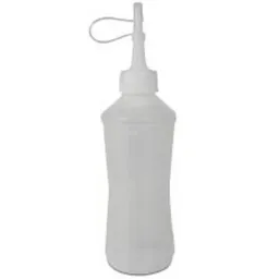 Almotolia Plástica Transparente Bico Reto - Tam: 250ml