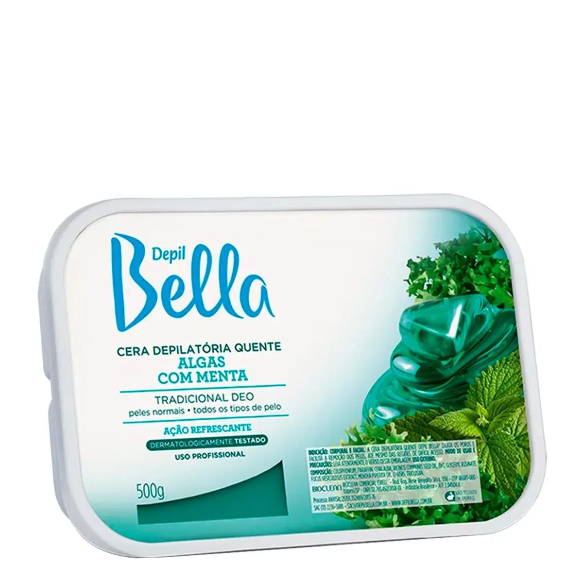 Cera Depilatória Quente Algas Com Menta Depil Bella 500g