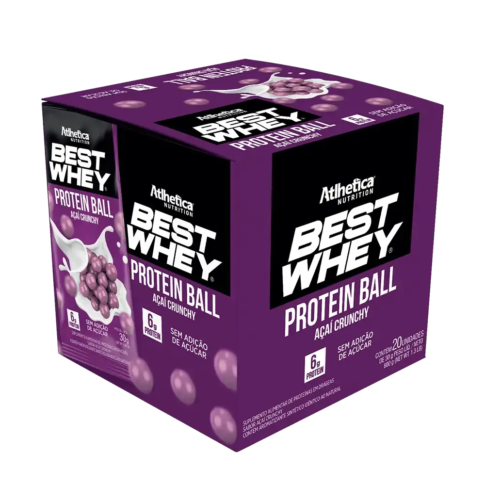 Best Whey Protein Ball Açaí Crunchy - Best Whey Protein Ball Açaí Display com 20 Unid. de 30g