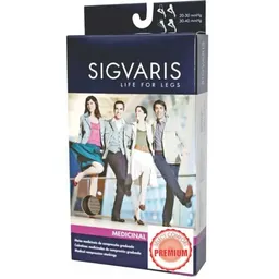 Meia 3/4 Sigvaris Select Comfort Premium - Média Compressão - Fechada - Natural - P3