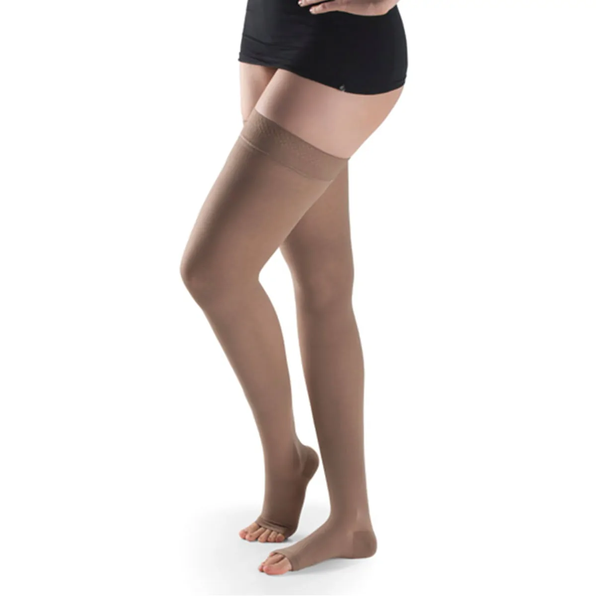 Meia 7/8 média compressão 18-21 sem ponteira natural escuro P - Attiva
