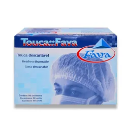 Touca com Elástico com 50 Branca - Fava