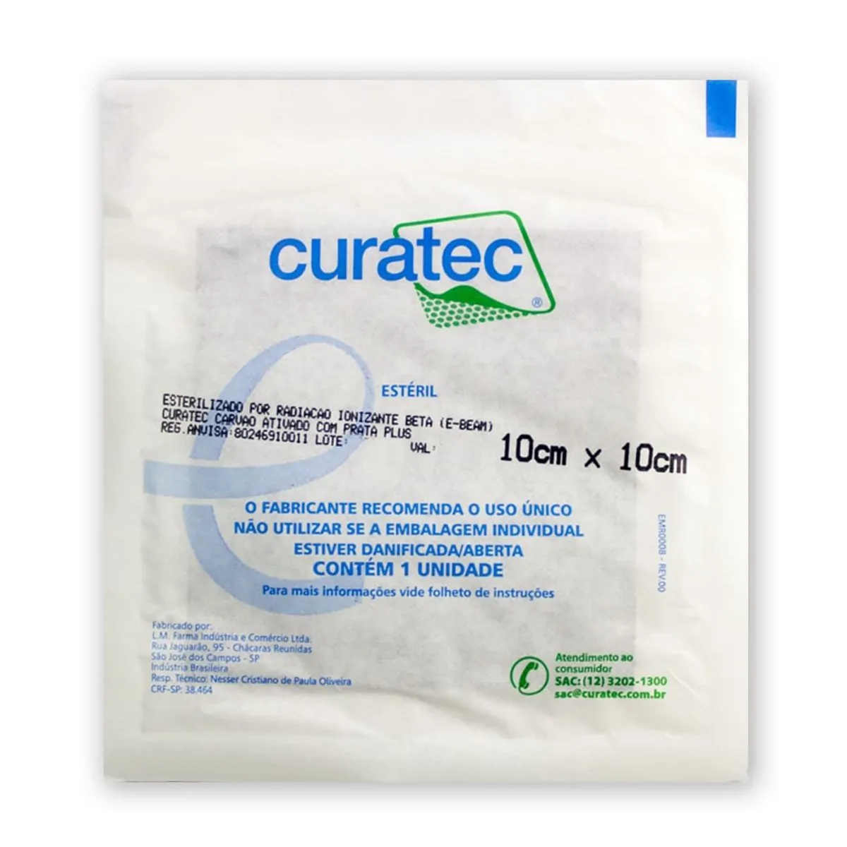 Curatec Carvao Ativado Prata Rec. 10X10