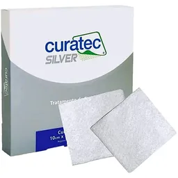 Curativo De Alginato De Cálcio E Prata Silver Iv Curatec - 10 X 10 Cm