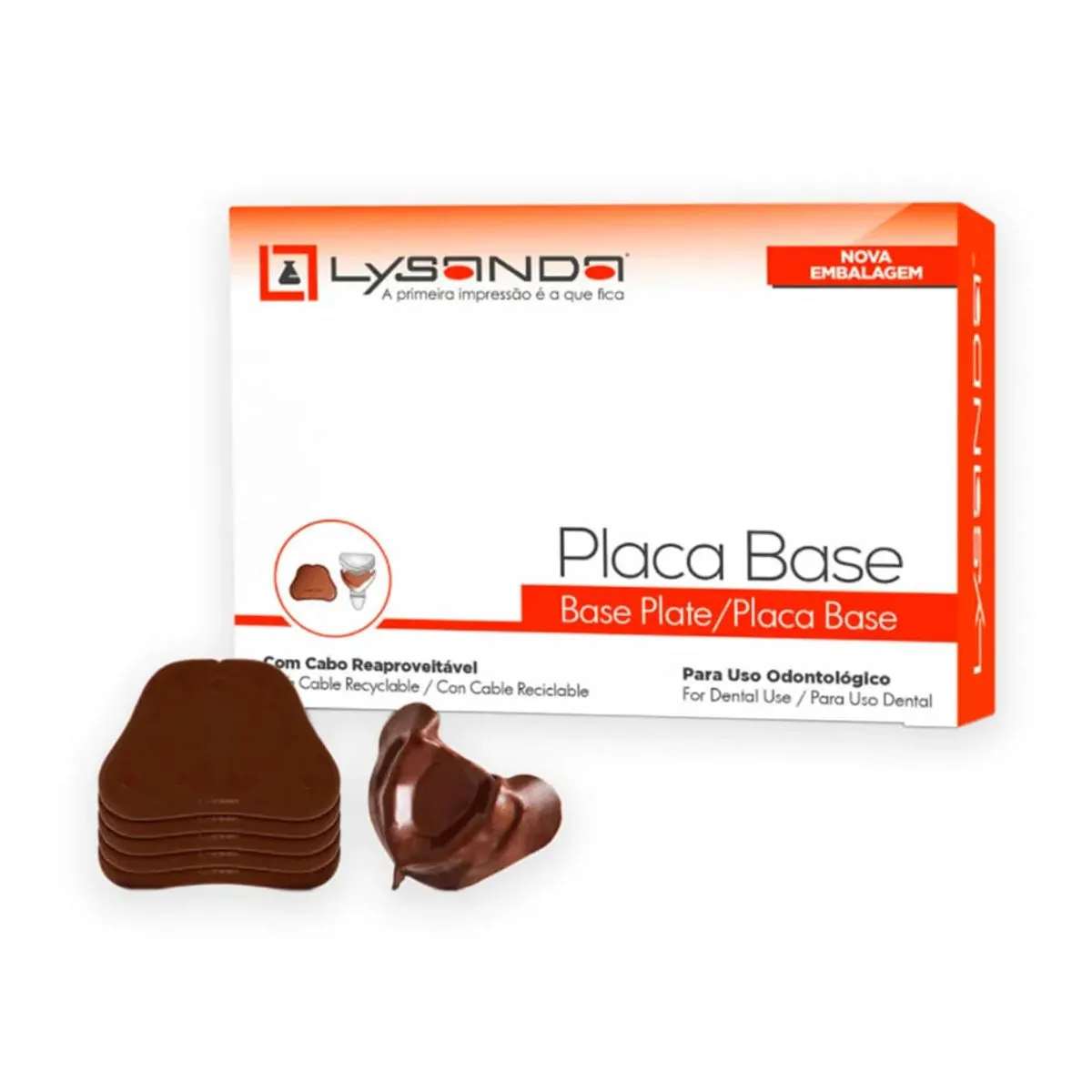 Placa Base Fina Marrom - Lysanda - Placa Base Fina Marrom com 100 - Lysanda