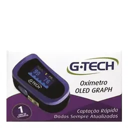 Oxímetro De Pulso Portátil G-Tech Oled Graph 1 Unidade