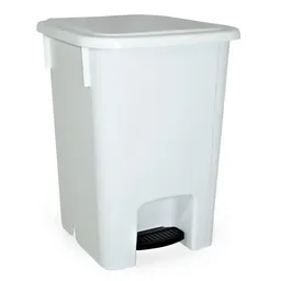 Lixeira Com Pedal - 30 Litros - Branca - Bralimpia