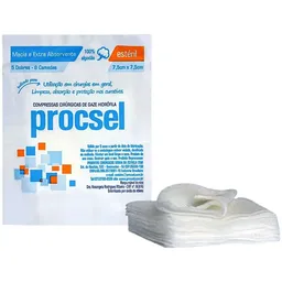 Compressa Cirúrgica De Gaze Hidrófila Procsel - 13 Fios - 7,5 X 7,5 Cm