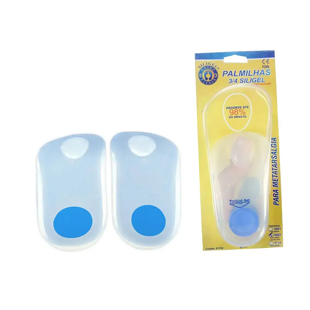 Palmilha 3/4 Siligel com Piloto e Ponto Azul 5002 Orthopauher 37/38