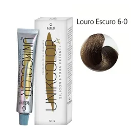 Coloração Creme Permanente Unikcolor 6-0 Louro Escuro Gaboni 50g