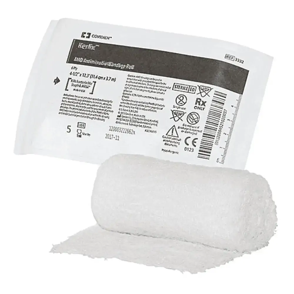 Rolo de Gaze com PHMB Kerlix AMD Antimicrobial 11,4cm x 3,7m - 3332